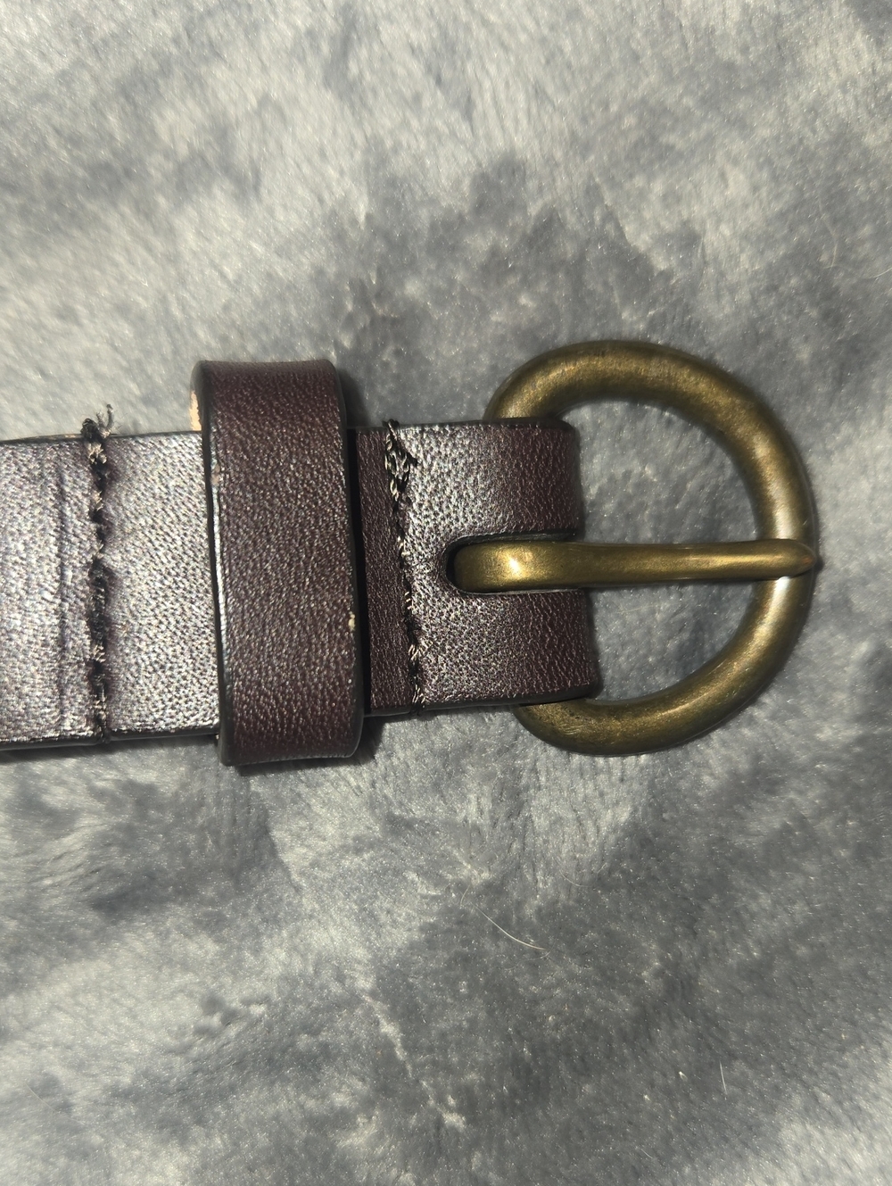 Talbots-Genuine Leather Btown/Chain Belt-Size Small - Picture 4 of 11
